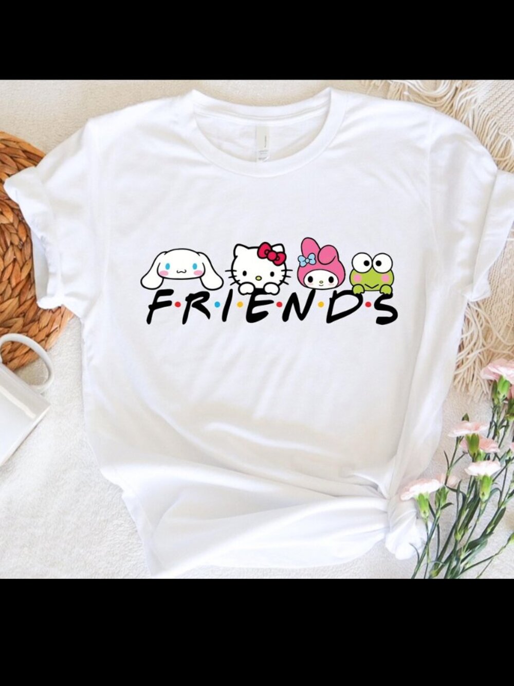 Hello Kitty & Friends FRIENDS Graphic T-Shirt White Cute Sanrio Tee